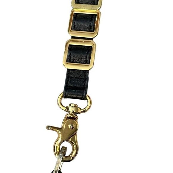 Tory Burch Soft Black Leather Foldover Convertible Crossbody Shoulder Tote Bag - Picture 6 of 8